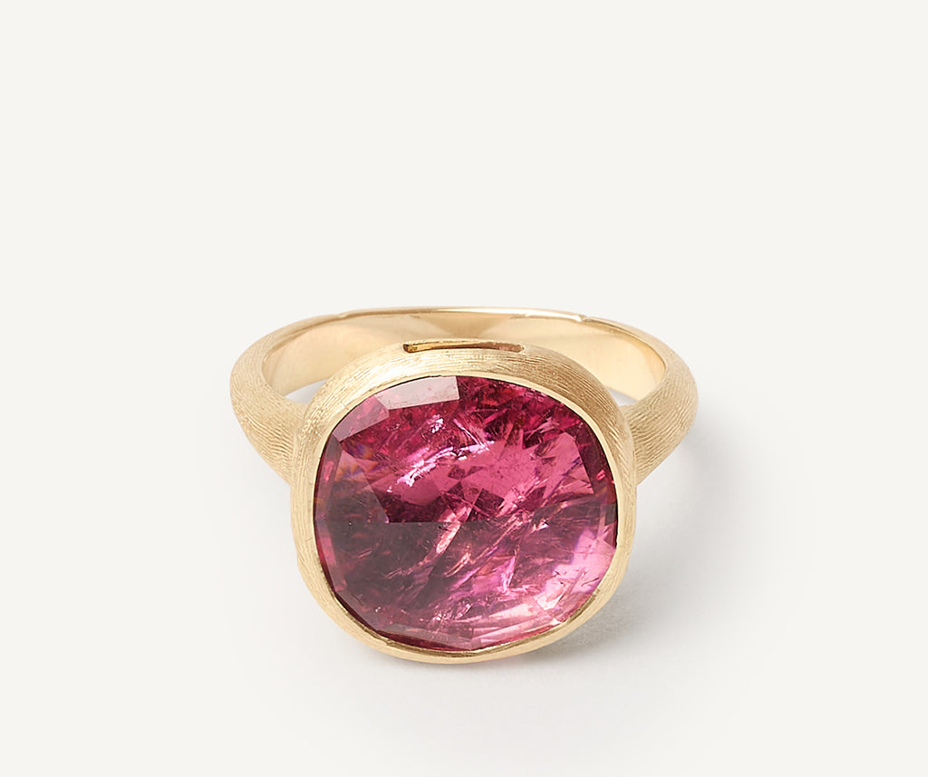 Pink tourmaline ring, large