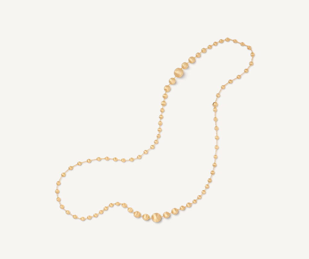 Faded 18kt yellow gold double-strand necklace
